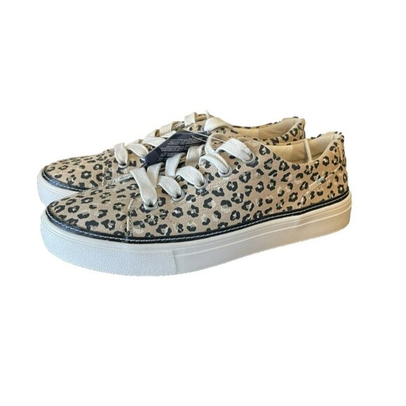 NEW Toms Alex Natural Textured Cheetah 8 Ortholite comfort foam insole Canvas - Picture 2 of 5